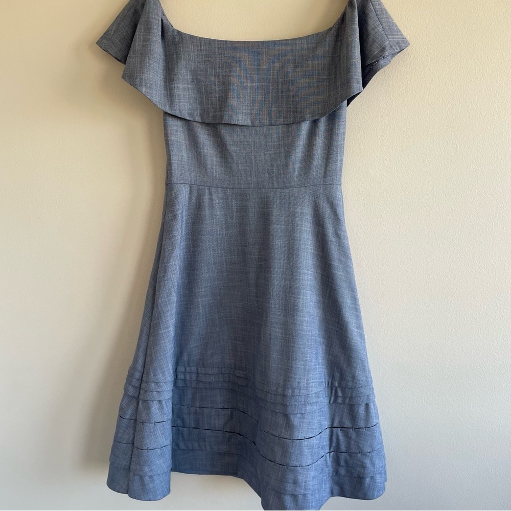 Banana Republic Blue Off-Shoulder Dress